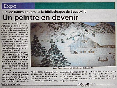 Exposition individuelle Beuzeville 2011.